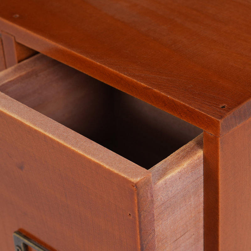 Wood Stackable Desk Organizer with 12 Drawers, Brown