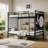 Bunk Bed with Ladder and Guardrail