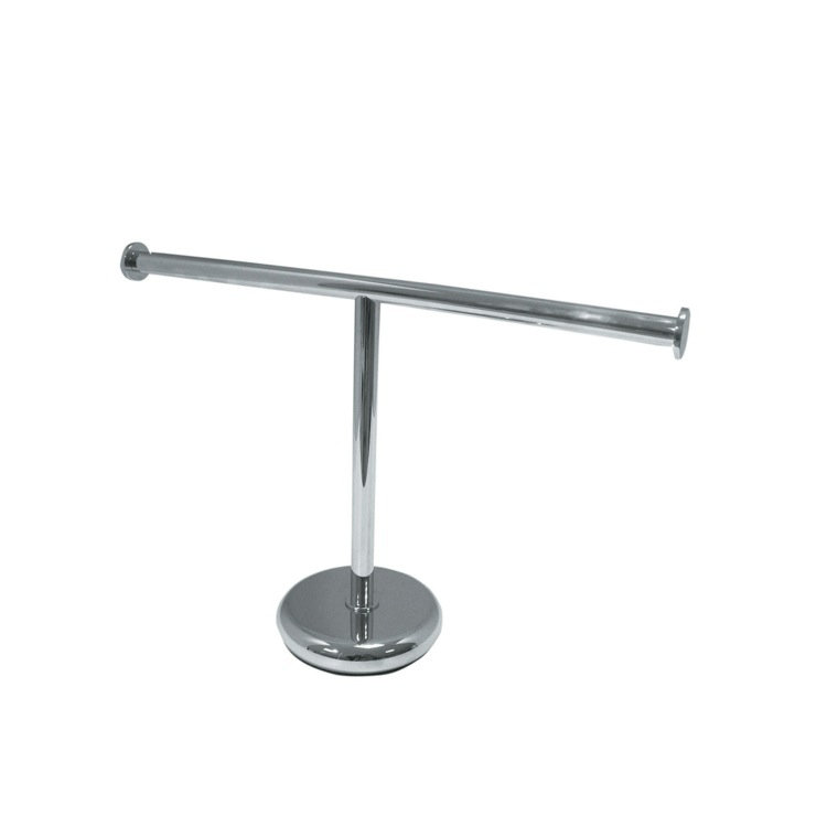 Porte-serviettes autoportant fluide, Nickel satiné