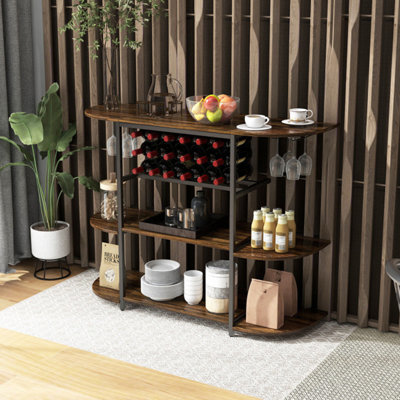 Lassic 18 - Bottle Wine Bottle & Glass Rack
