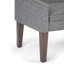 Banc contemporain rembourré l 50 po Parris avec coussin touffeté et pieds en bois massif-1429694705