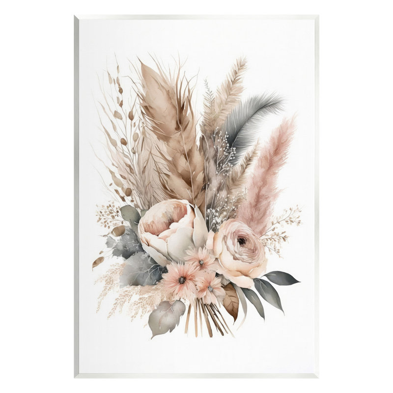 «Boho Feather Bouquet» par LSR Design Studio, H 15 po x l 10 po