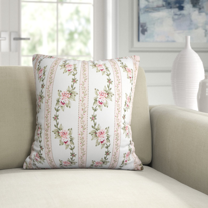Annabelle Square Throw Pillow, Pink, 1