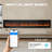100'' Electric Ultra-thin 750/1500w Fireplace Recessed And Wall Mounted With App & Remote Control-684185855