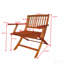 Ensemble de salle à manger pliable pour patio, 4 chaises pliantes, intérieur et extérieur universel, teck