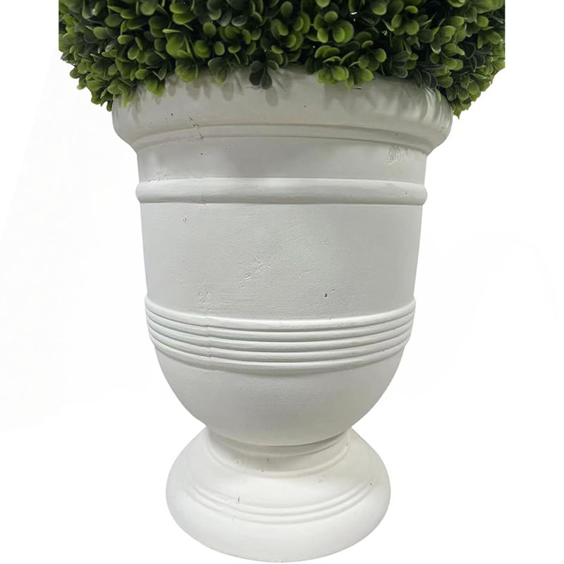 Boule topiaire en pot, plante artificielle d'intérieur et d'extérieur