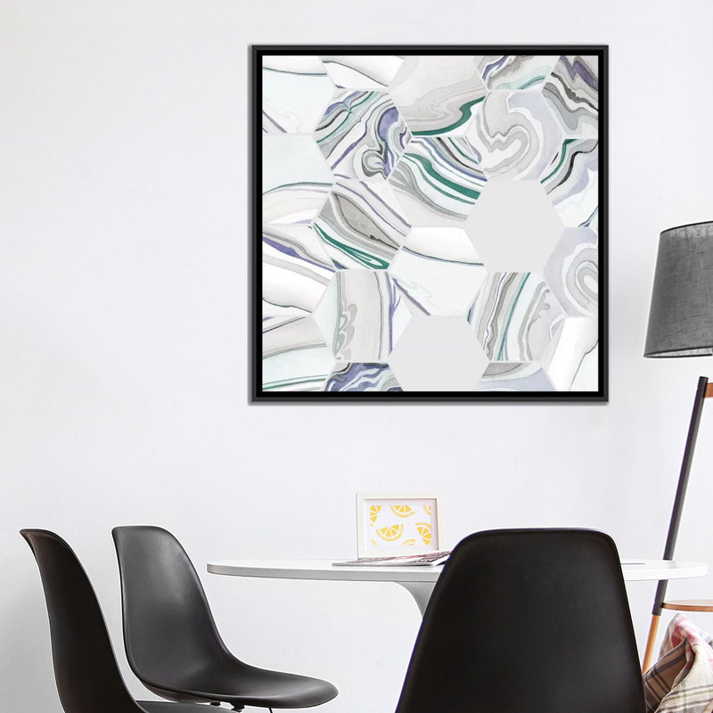 " Tranquil Tide II " by Grace Popp, 18" H x 18" W x 1.5" D, Black Framed Canvas, No Mat