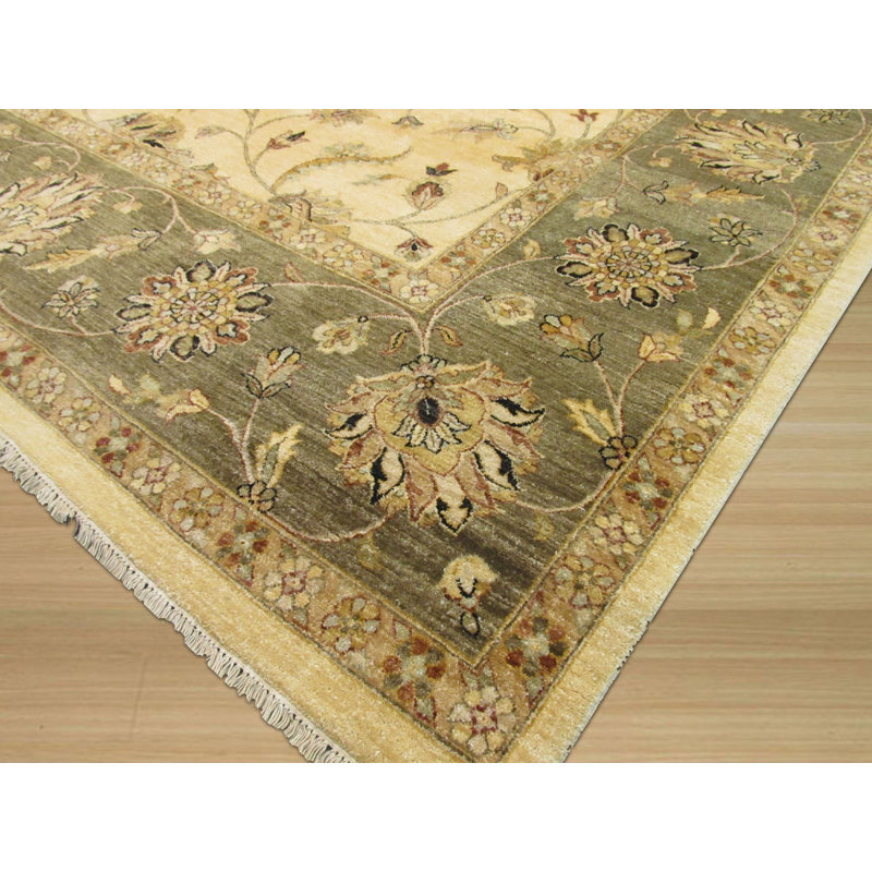 Tapis oriental ivoire traditionnel Agra