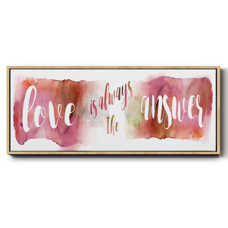 «Love is the Response» - Toile encadrée