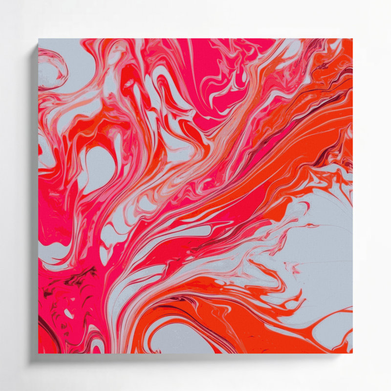 Art abstrait sur toile 41, H 12 po x l 12 po