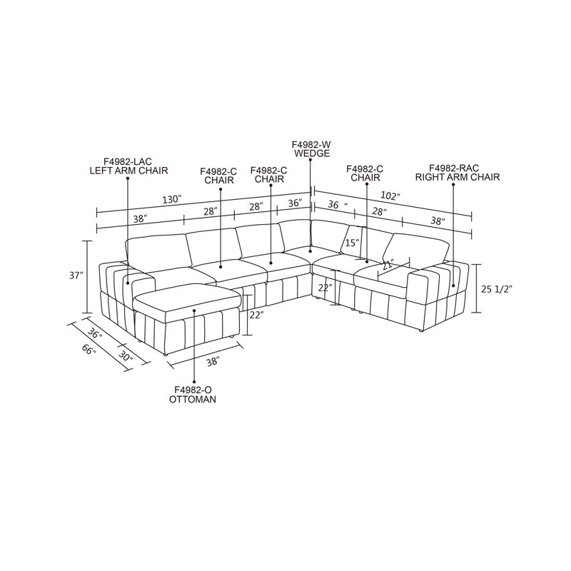 Presutto 7 - Piece Living Room Set