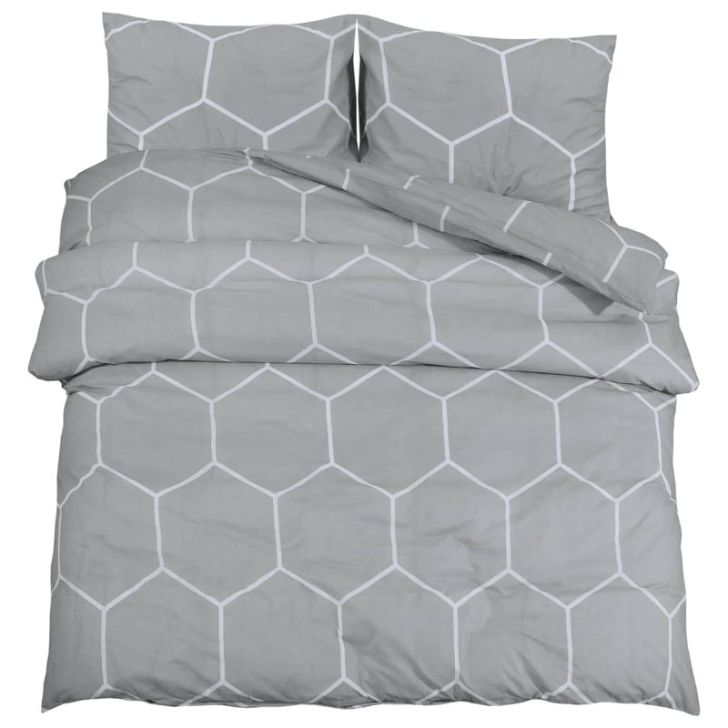 Blue And Grey Microfibre Duvet Cover Set