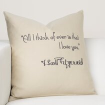 F Scott Fitzgerald 'Golden Hours' Washable Velvet Throw Pillow - On Sale -  Bed Bath & Beyond - 25580890