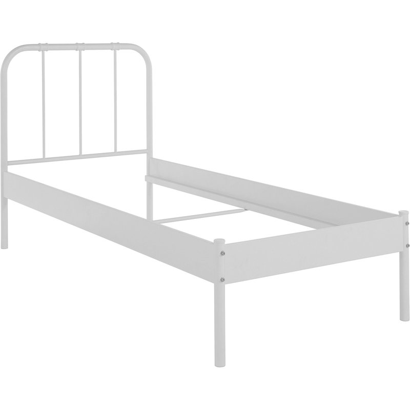 Bonaccorso Metal Bed, European Single (90 x 200cm), White