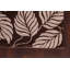 Tapis brun / beige en laine touffeté à la main Floral