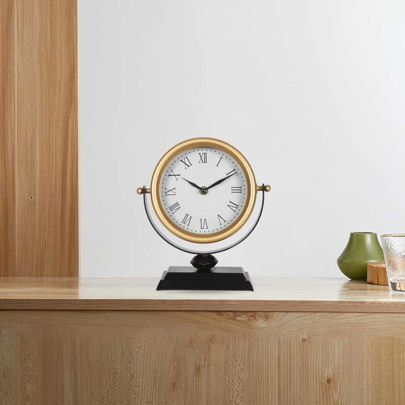 Horloge de bureau - Horloge rétro classique et décoration de tablette