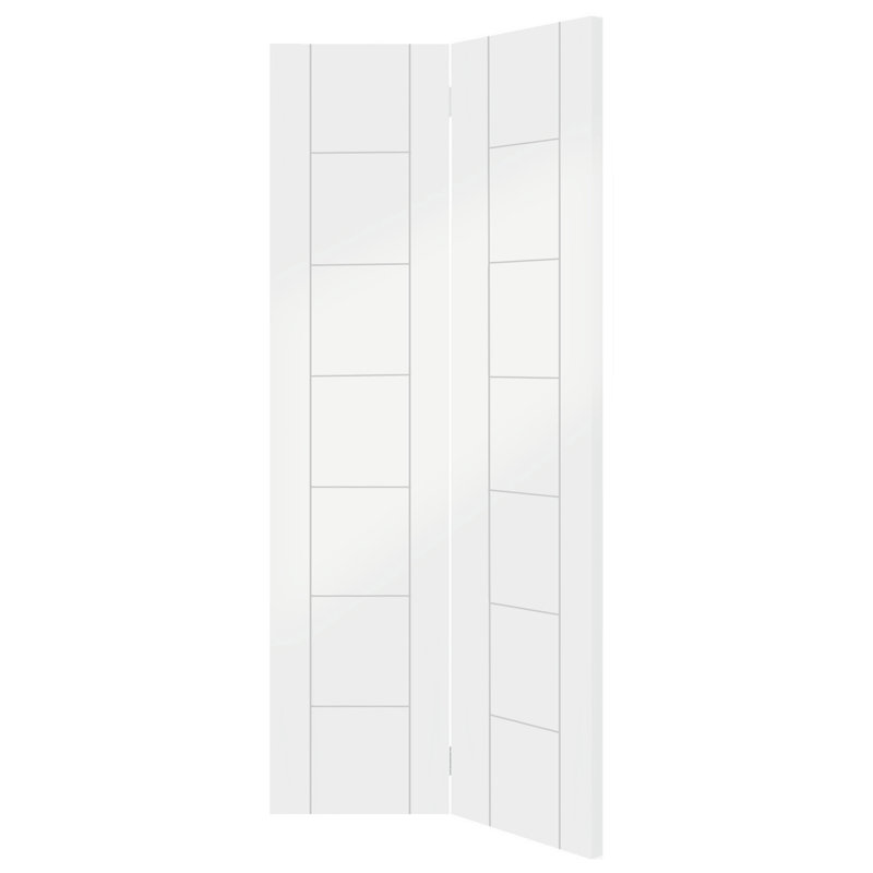 Internal White Primed Palermo Bi-Fold, 1981 mm H x 762 mm W x 35mm D