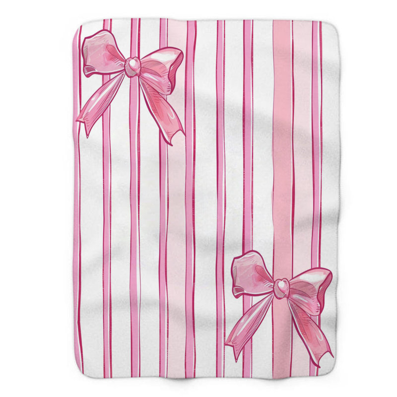 Bow Style - 1 Piece Premium Blanket, 50" W x 60" L