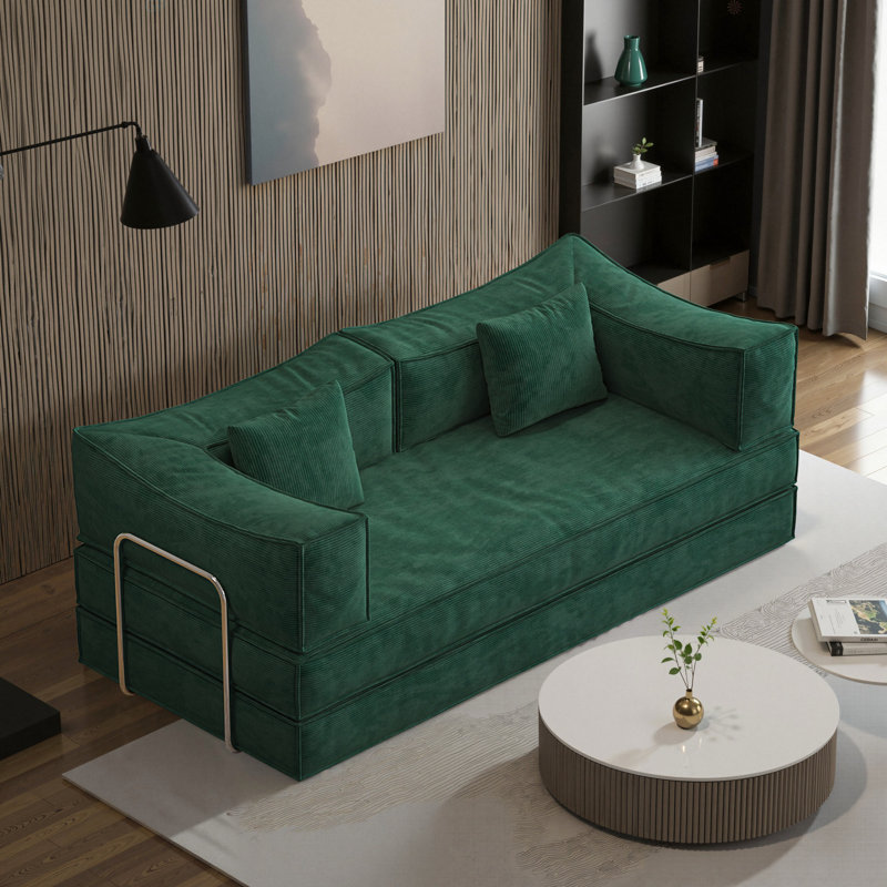 Modular Sofa, Convertible Pudding Block Sofa, Floor-Standing Sofa Bed With Armrests And Comfortable Sofa Bed, Compression Sofa For Living Room And Bedroom