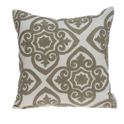 Housse de coussin ivoire 20 po x 7 po x 20 po Bling avec insert en polyester