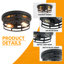 Plafonnier encastré noir 2 lumières 2 lumières pour chambre à coucher / salon (noir mat)-1118143960-1118143961