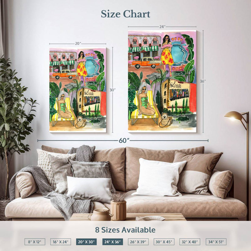 Aime Miami In The Spring, 36" H x 24" W