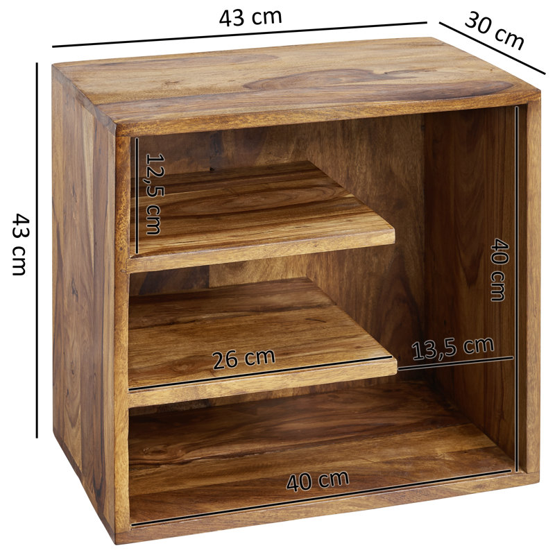 Mosquera 43cm W Solid Wood Bedside Table
