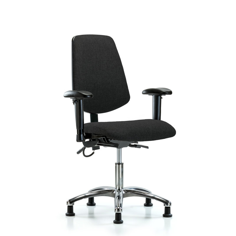 Chaise antistatique Arlene, Noir, Patins, Non inclus