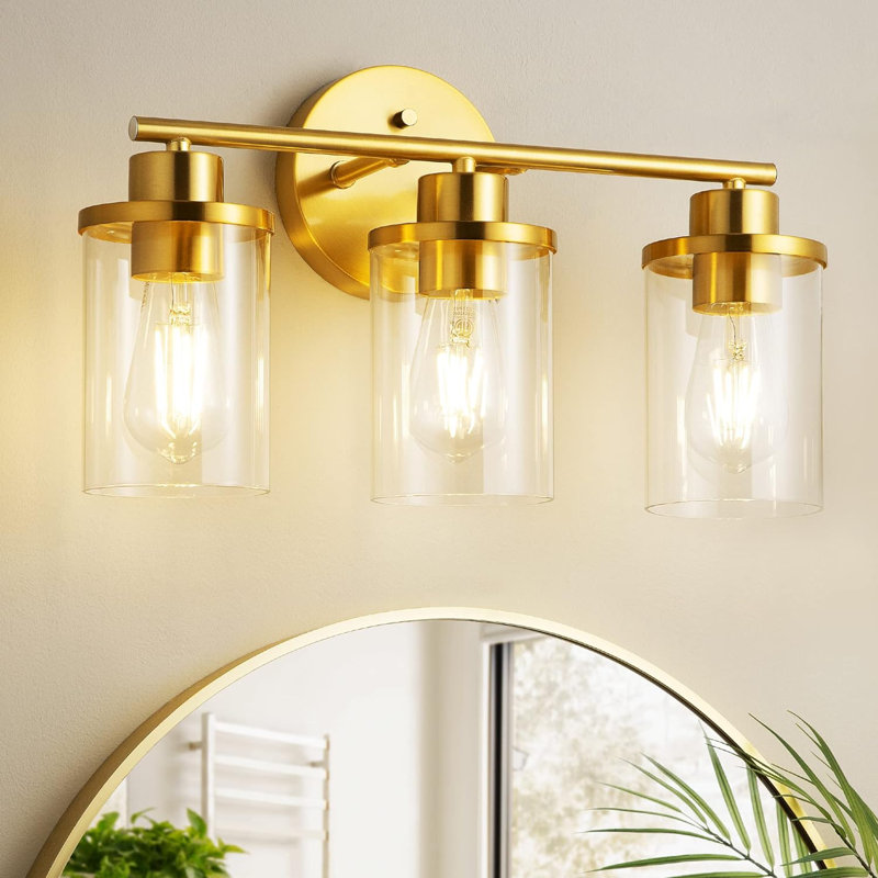 Éclairage pour meuble-lavabo à 3 lumières DEL Lucciana, Or