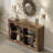 40-Inch Farmhouse Console Table,Wavy Shape Sofa Table Behind Couch,Narrow Wood Console Table With Build-In Storage Space For Entryway, Living Room,Hallway,Brown