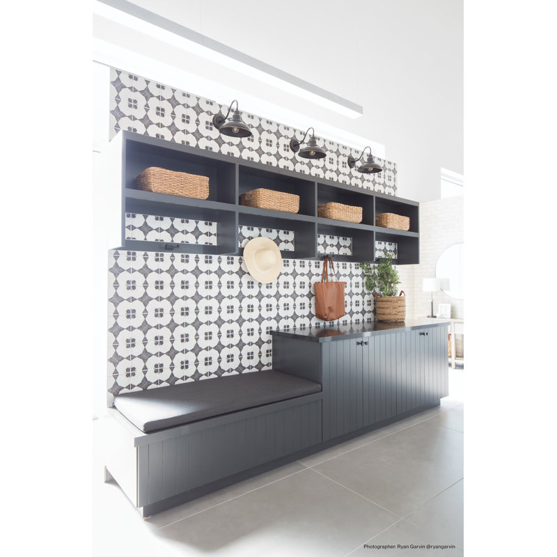 Enchante Decorative 8" x 8" Porcelain Field Tile in Moderno