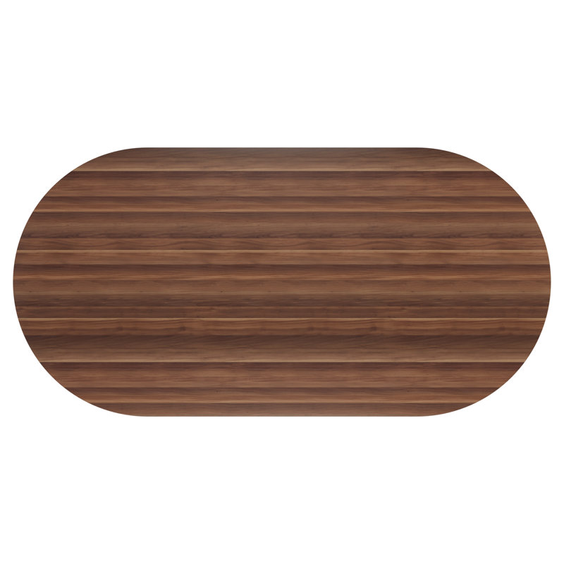 Buariki Oval Conference Table, Dark Walnut, H73 x L240 x W120cm