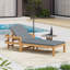 Outdoor Acacia Chaise Lounge