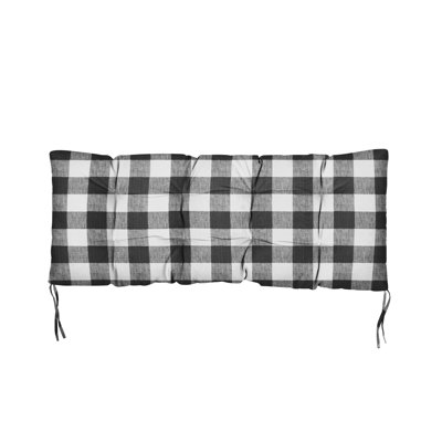 Plaid Indoor/Outdoor Tufted Bench Cushion by Mozaic Company