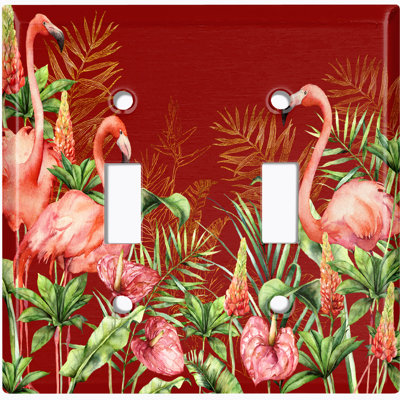 Patterned 2 - Gang Toggle Light Switch Standard Wall Plate