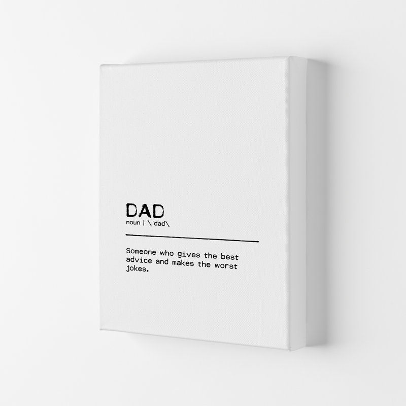 Dad Advice - Print, Wrapped Canvas, 84.1cm H x 59.4cm W x 4cm D