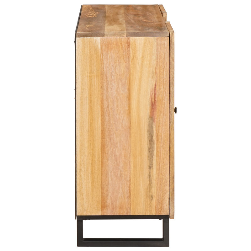 Solid Wood Rectangle Accent Cabinet