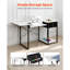 Table de couture, table de machine à coudre polyvalente avec tiroirs, tablette latérale pliable, tablette réglable, pieds en acier, bureau d'ordinateur pour la maison, studio de mode, studio d'art, établissement éducatif