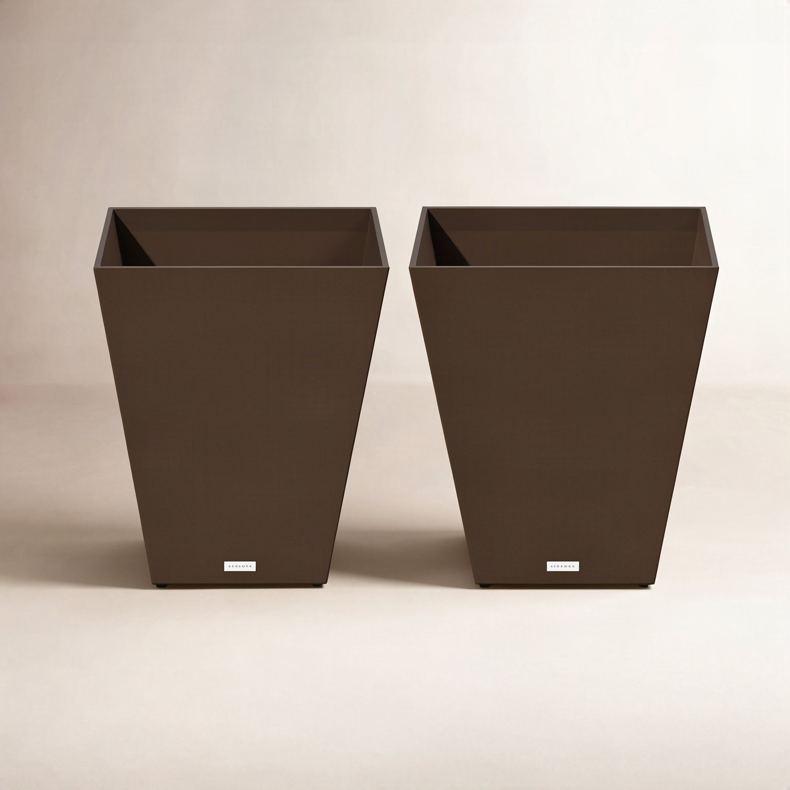 Pure Series 19" Pot Planter, Espresso, 22" H x 19" W x 19" D, 2