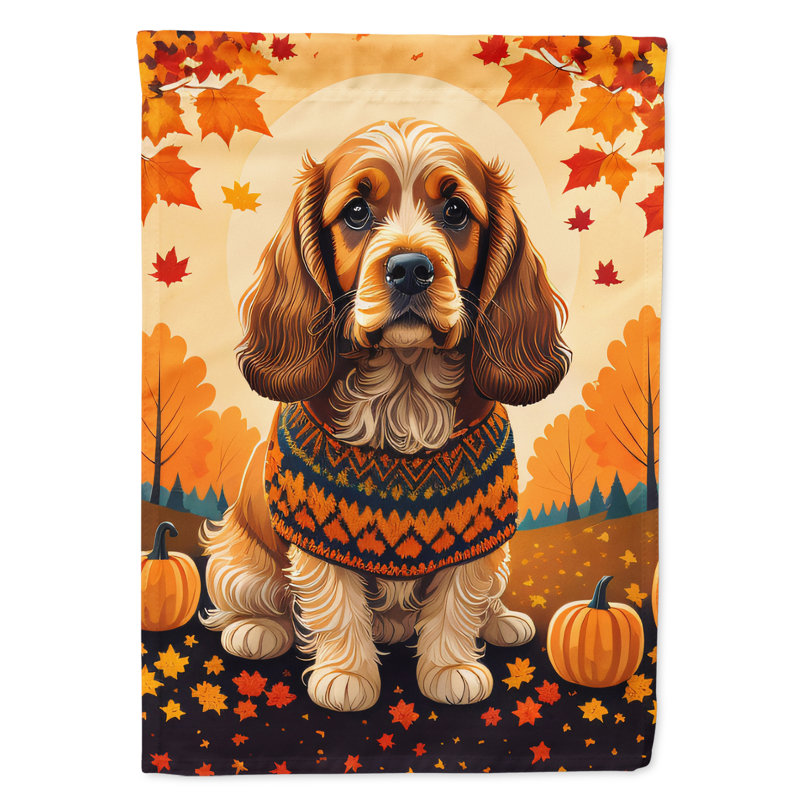 Drapeau de jardin Cocker Spaniel Fall