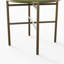 Tabouret de coiffeuse rond rembourré avec revêtement en lin et pieds en métal pour un usage multiple-1951764124