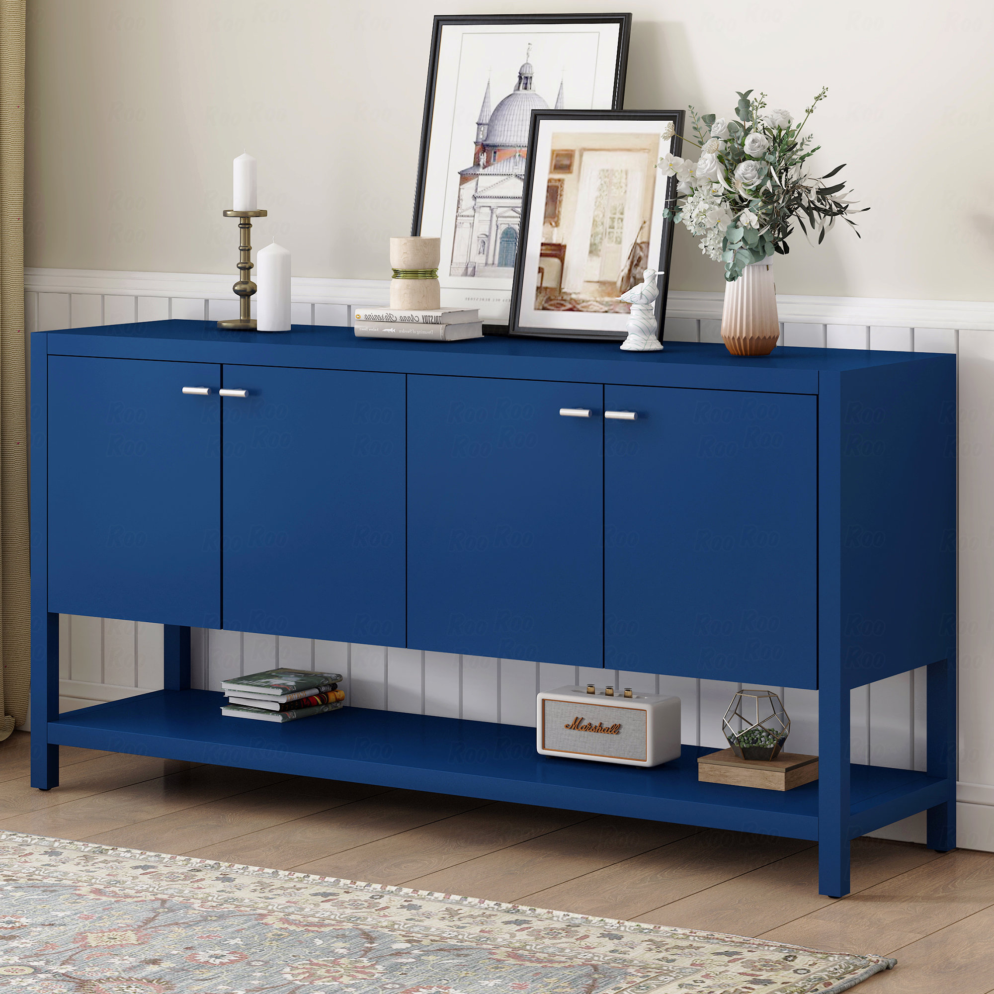 17 Stories U-Style Functional Entryway Console Table With Ample Storage