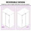Cabine de douche coulissante sans cadre, 152 cm (L) x 81 cm (P) x 183 cm (H), verre clair 8 mm, nickel brossé