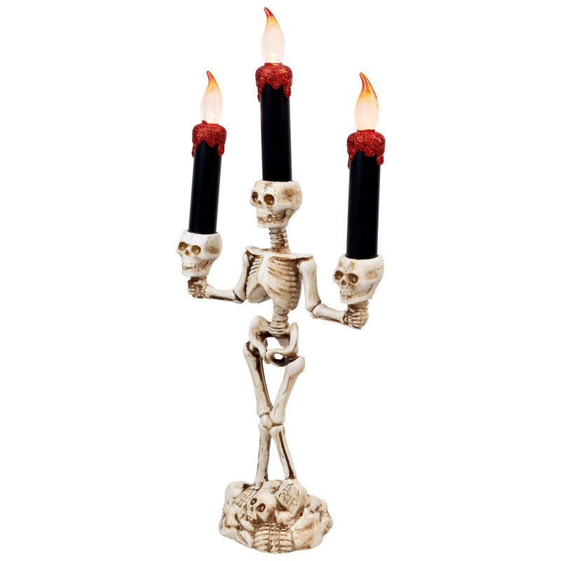 Candélabre 14,5 "squelette d'Halloween