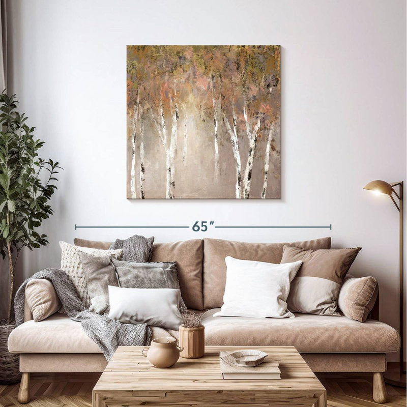 Sunlit Birch I, 39" H x 39" W