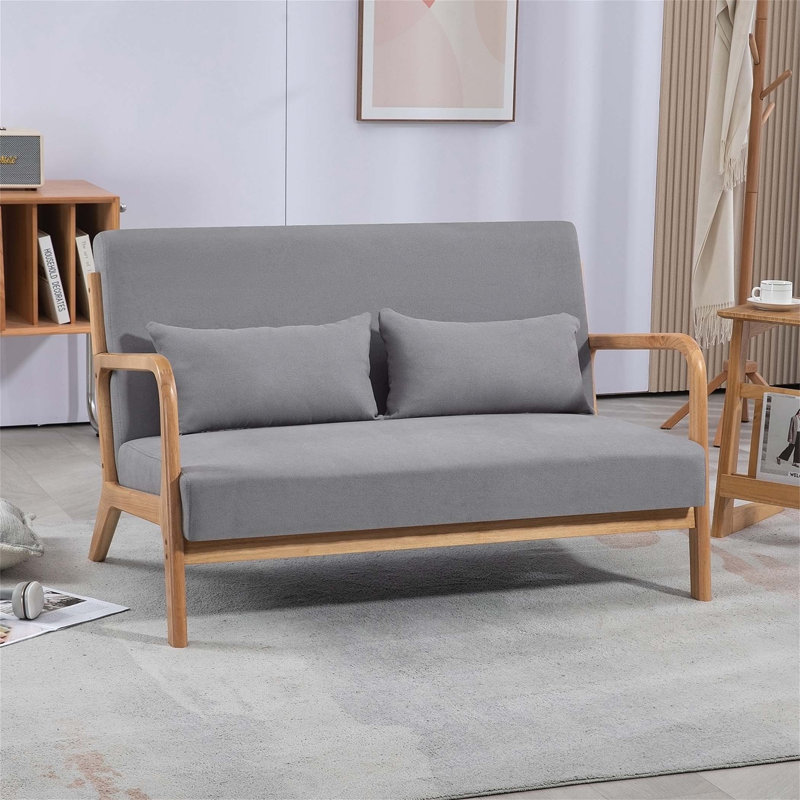 Upholstered 45.7'' Sofa, Light Gray