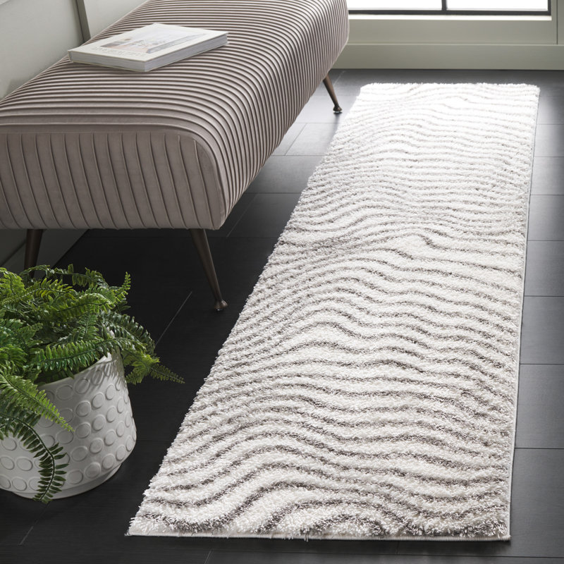 Katalena Tahoe Shag Performance Abstract Rug, Runner 2' x 8'