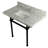 Kingston Brass Templeton 36-Inch Carrara Marble Vanity Top with Brass Legs (8-Inch, 3-Hole)-30370522