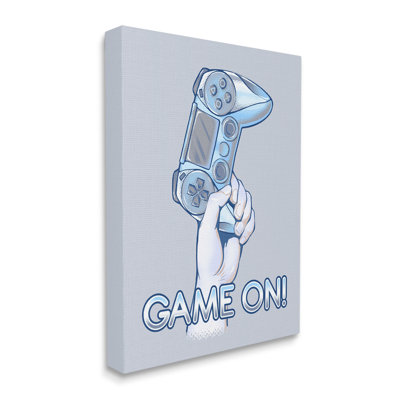 " Game On Text Illustration Holding Gaming Controller " by Ziwei Li