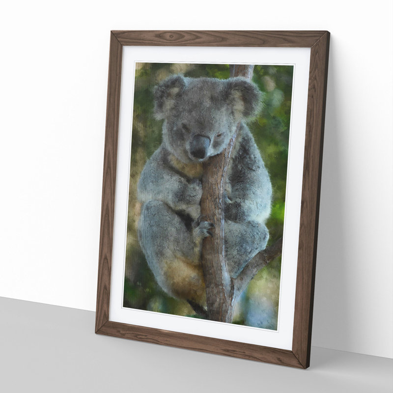 Koala Bear Vol.1 - Framed Print, 36cm H x 27cm W x 2cm D, Walnut Framed
